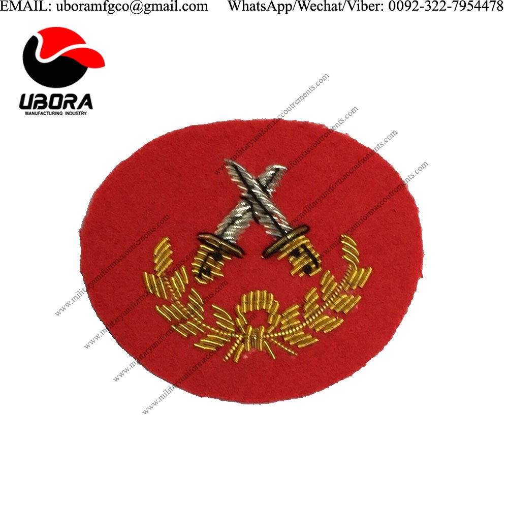 Custom Senior Brecon Red Mess Dress Sleeve Badge, Army, Military, Cross Daggers Wreath PATCHES